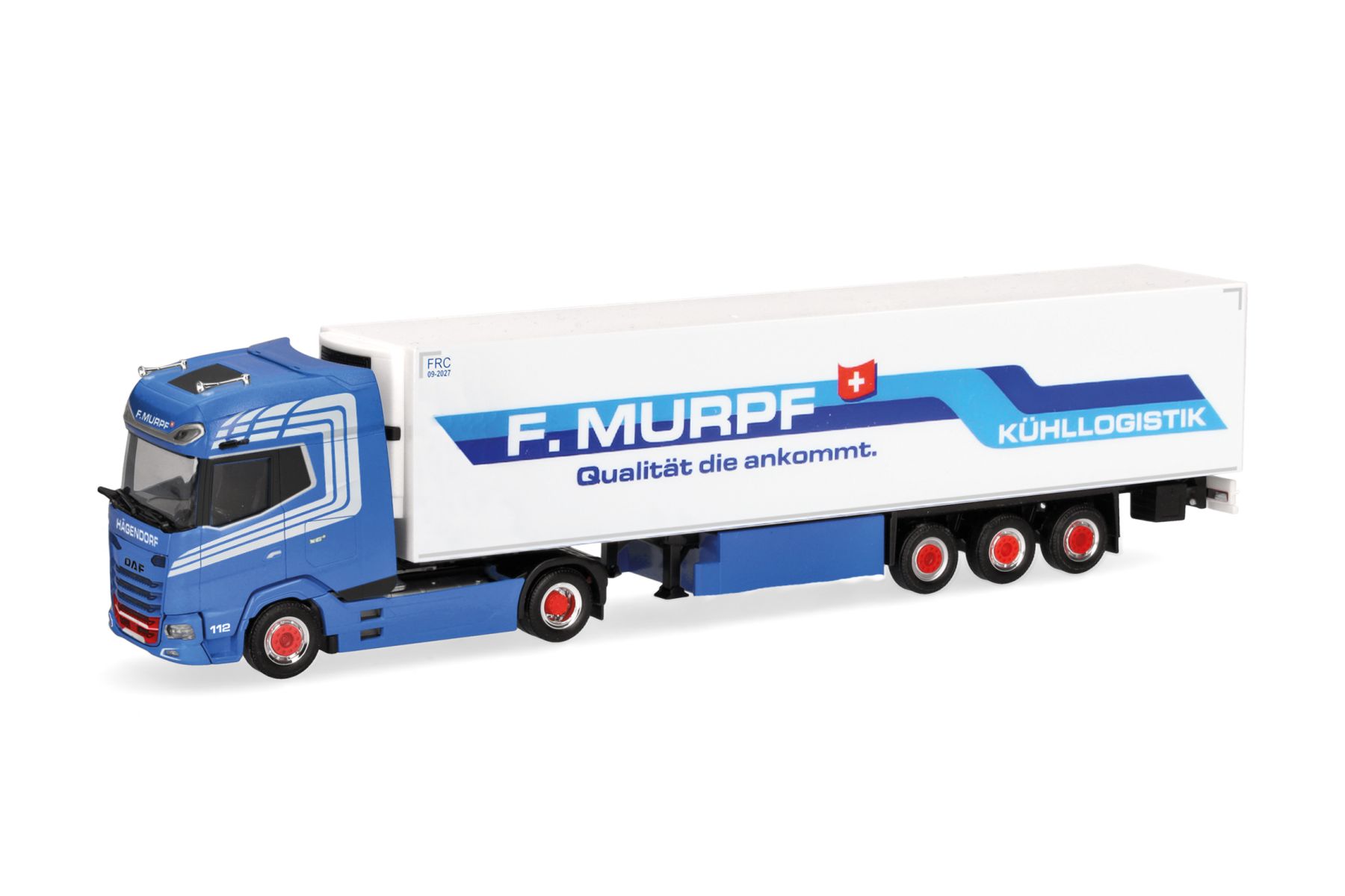 Herpa 319058 - DAF XG+ Kühlkoffer-Sattelzug "Murpf"