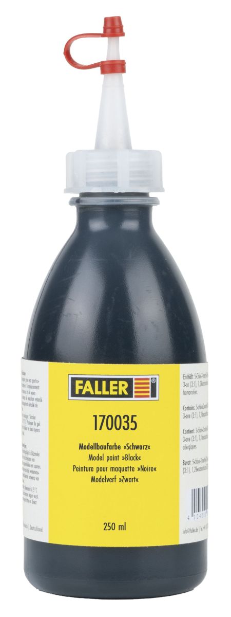 Faller 170035 - Modellbaufarbe Schwarz, 250 ml