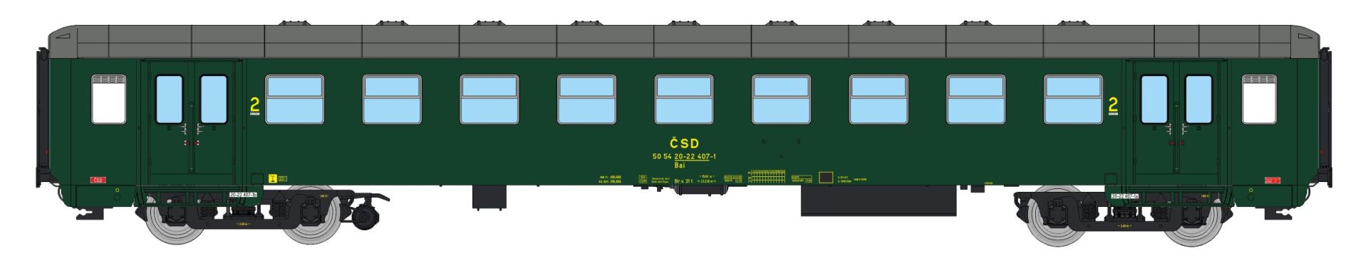 igra 97110067 - Personenwagen Bai Jihlava 2, CSD, Ep.IV