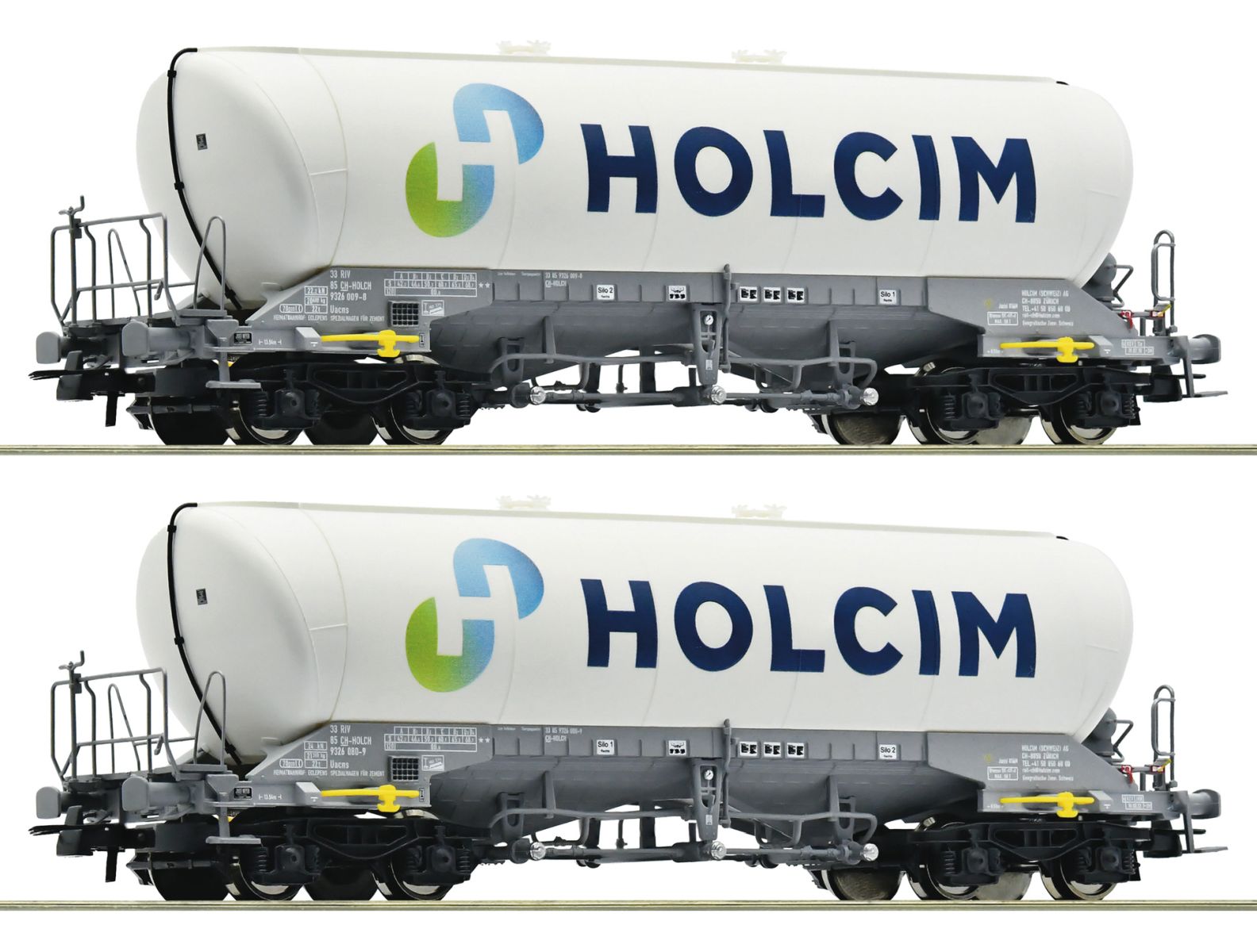 Roco 6600051 - 2er Set Silowagen Uacns, Holcim, Ep.VI