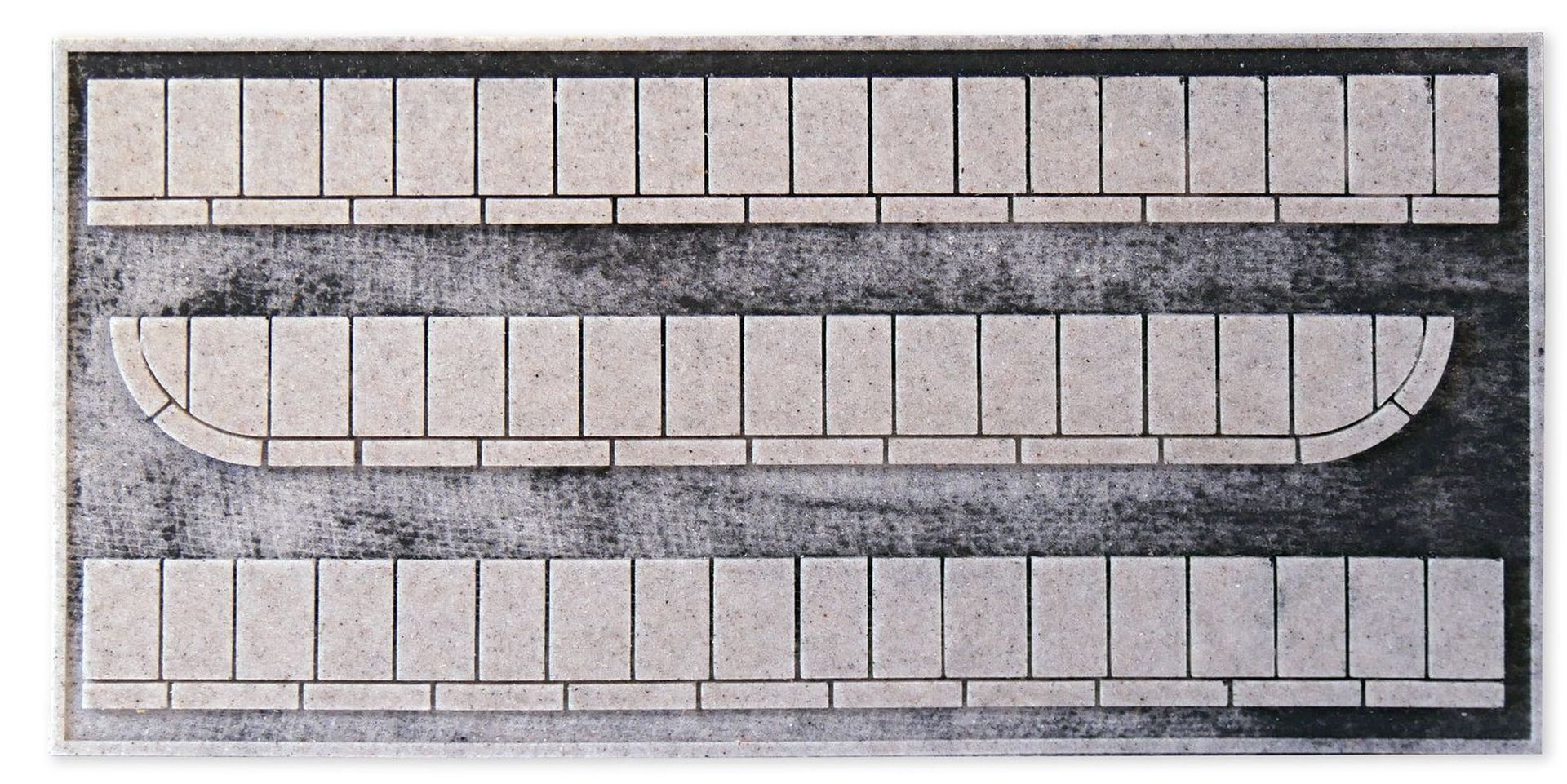 Noch 60340 - Struktur-Bürgersteig 'Beton-Platten', 1,6 cm breit, Gesamtlänge 86,2 cm