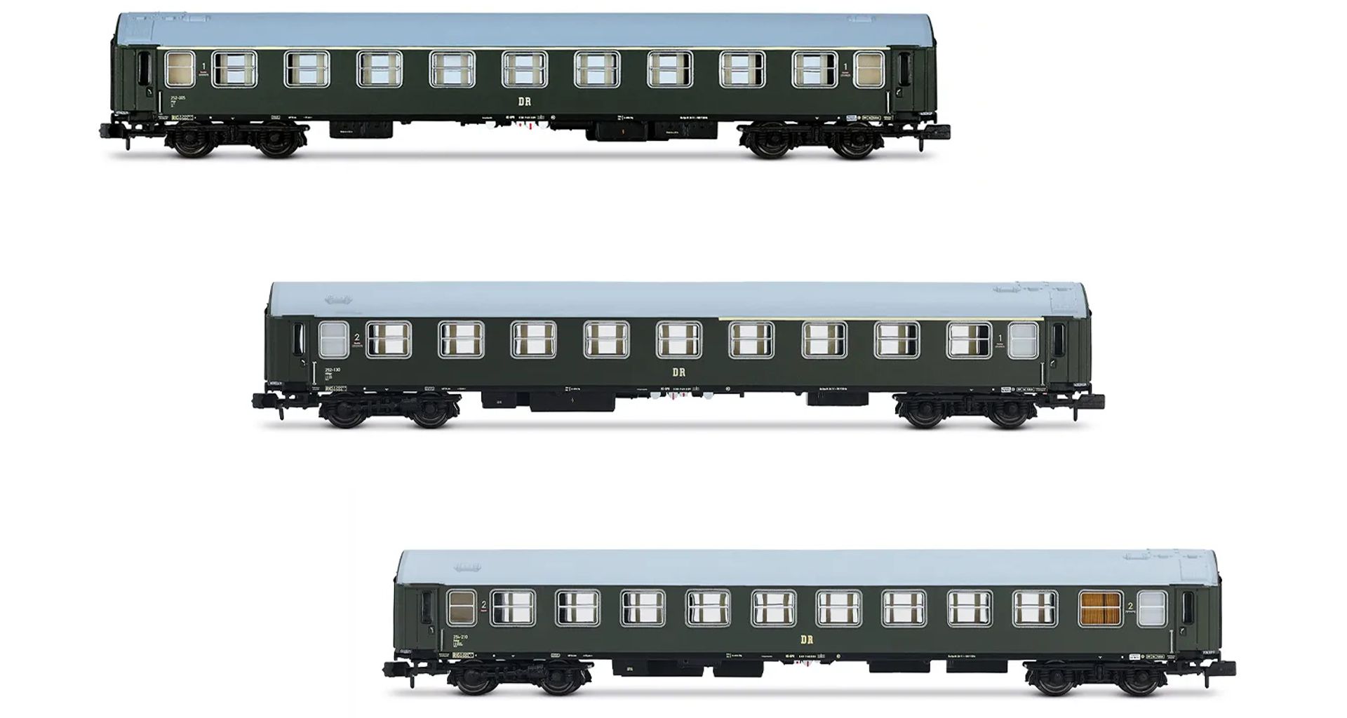 Arnold HN4421 - 3er Set Personenwagen Typ B, DR, Ep.III