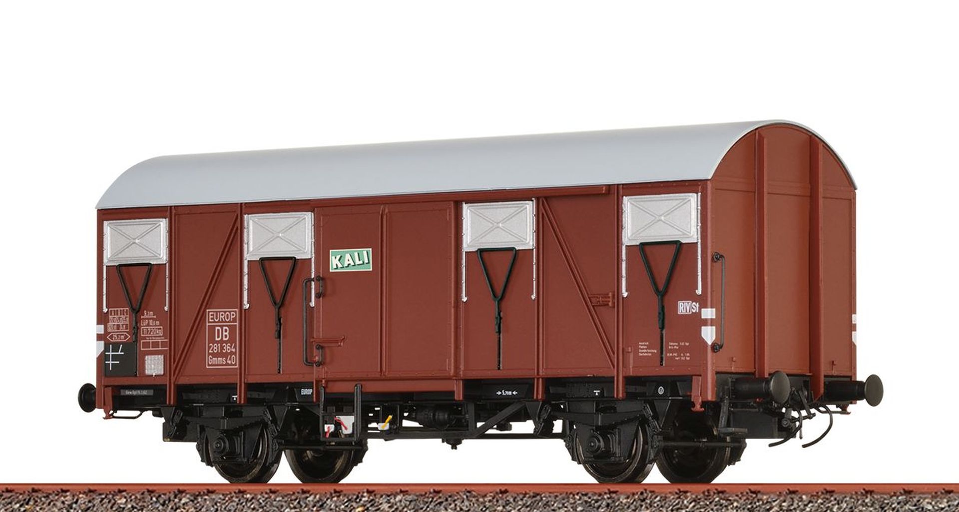 Brawa 50153 - Gedeckter Güterwagen Gmms 40, DB, Ep.III 'Kali'