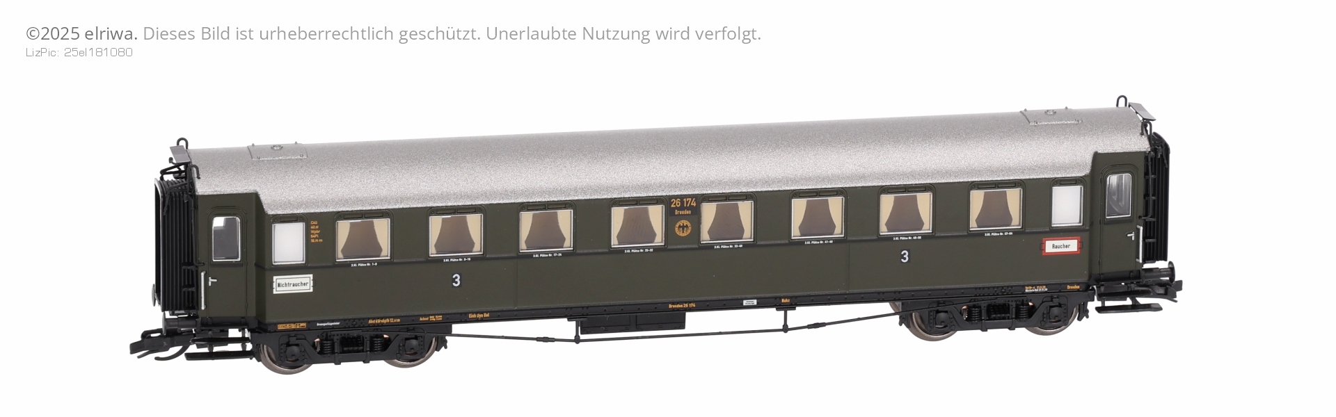 Saxonia 120179 - 2er Set Personenwagen C4üSa07, DRG, Ep.II, mit Innenbeleuchtung Saxonia 120179 - 2er Set Personenwagen C4üSa07, DRG, Ep.II, mit Innenbeleuchtung