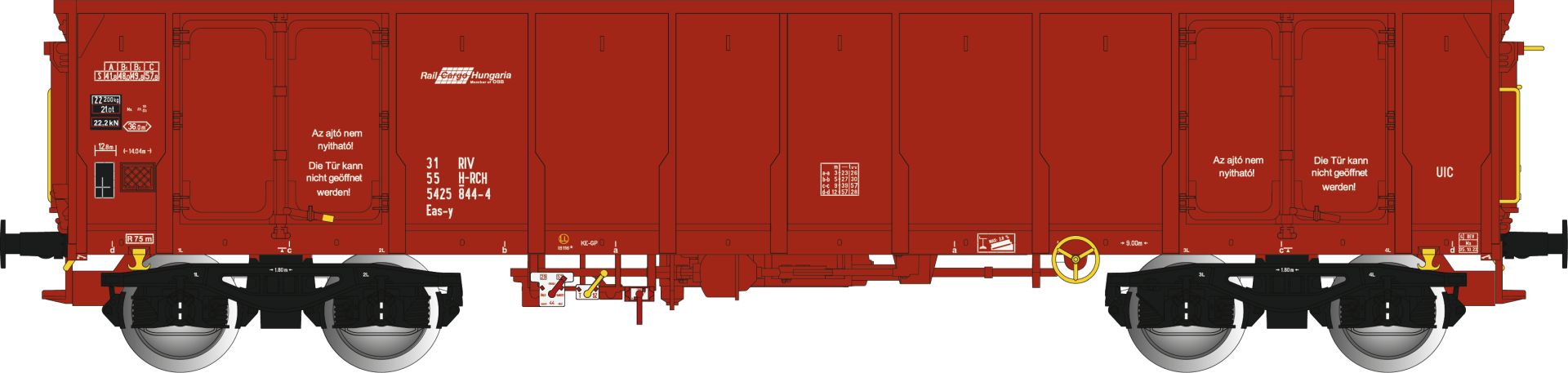 Albert Modell 542038 - Offener Güterwagen Eas-y, H-RCH, Ep.VI