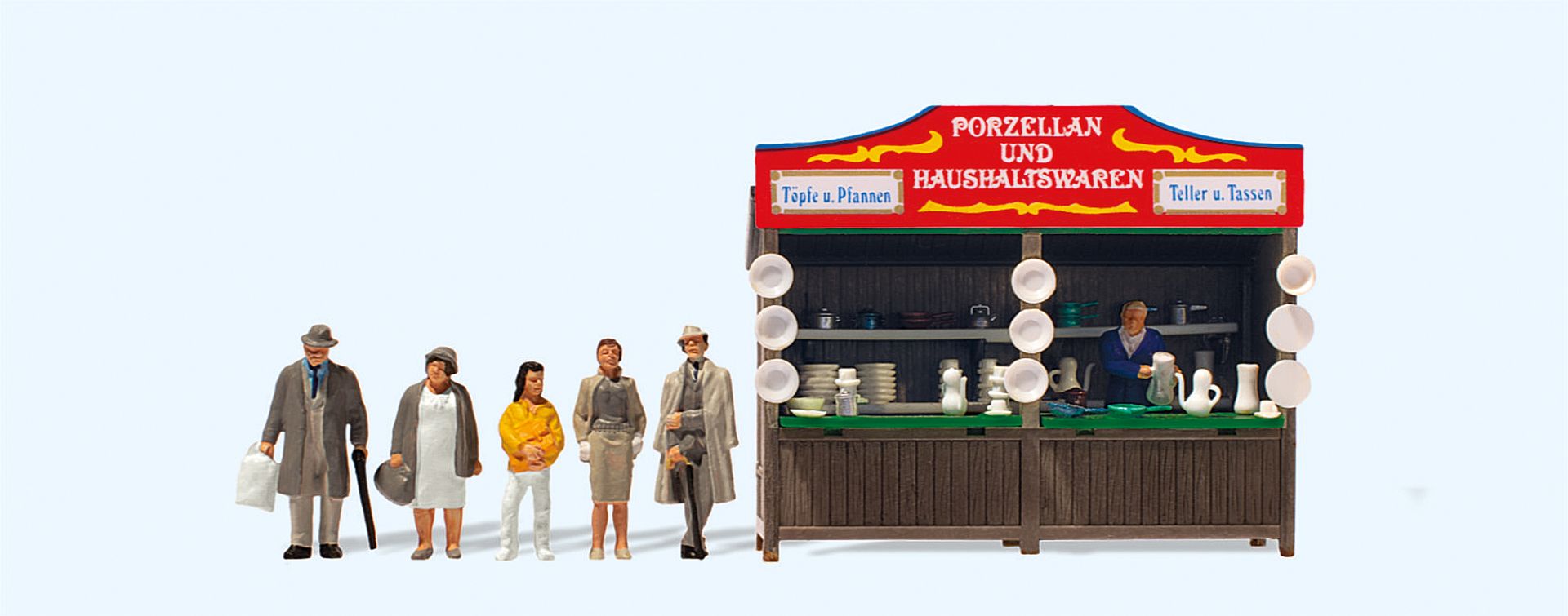 Preiser 24693 - Kirmesbude Porzellan, Fertigmodell