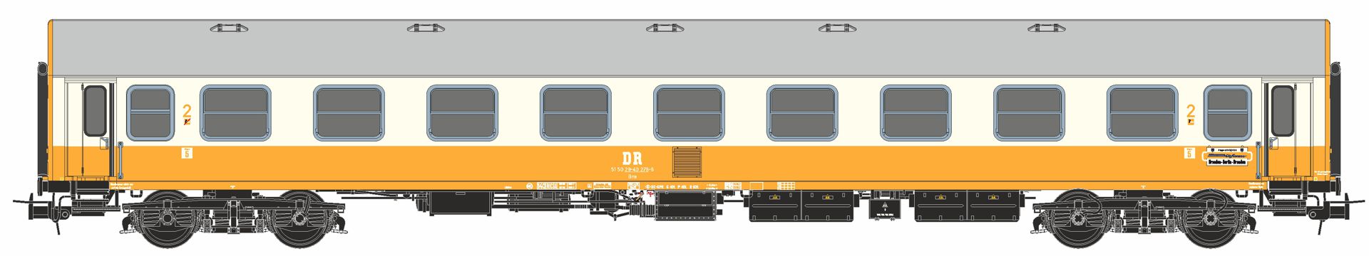 Robo XXXXXX-B - 8er Set Personenwagen 'Städteexpress', DR, Ep.IV, mit Innenbeleuchtung