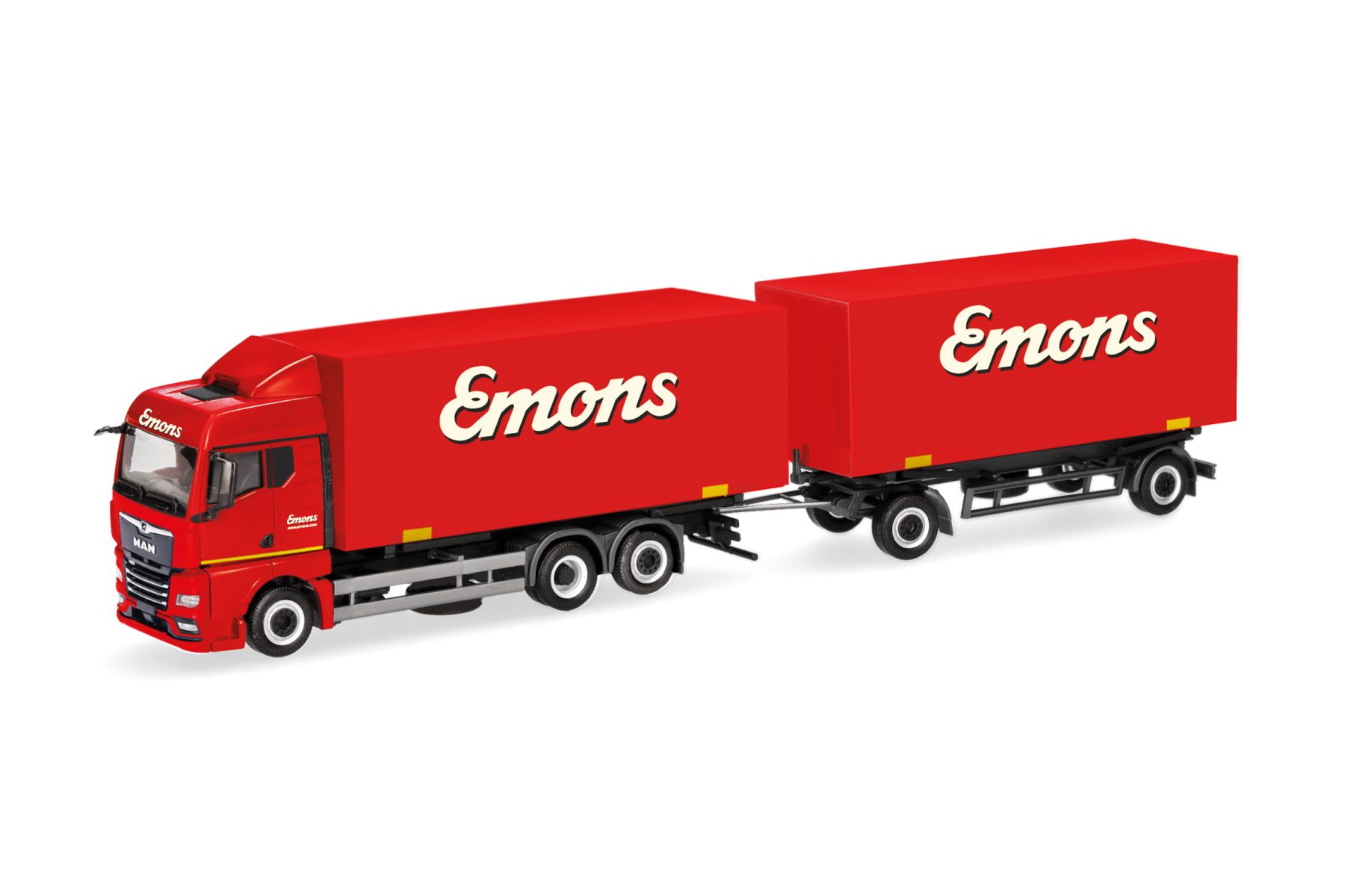 Herpa 319294 - MAN TGX GM Wechselkoffer-Hängerzug "Emons"