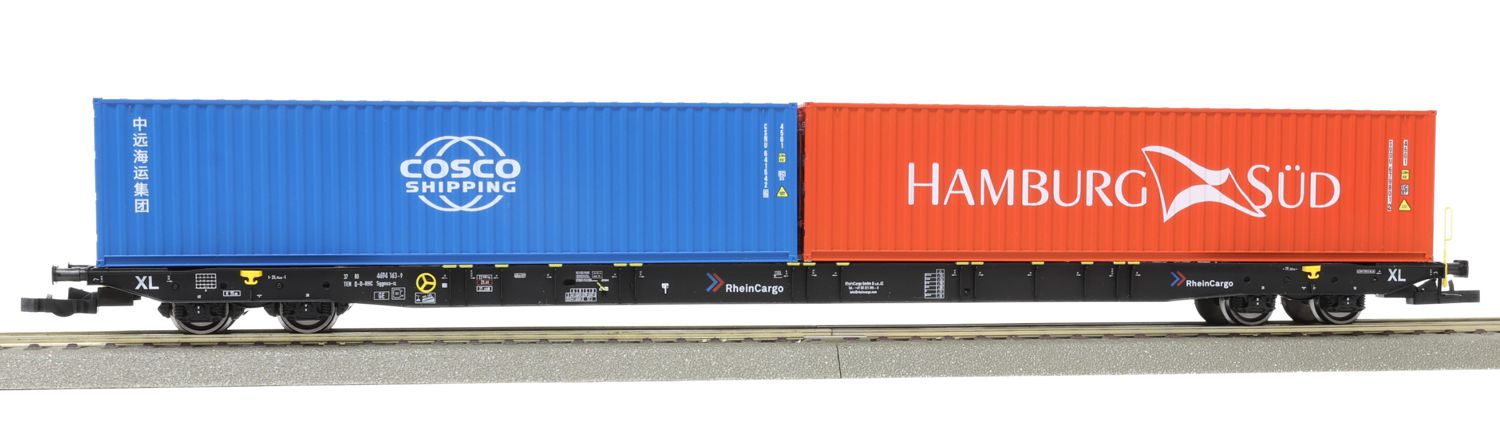 igra 96010056 - Containertragwagen Sggnss, RheinCargo, Ep.VI 'Cosco, HAMBURG SÜD'
