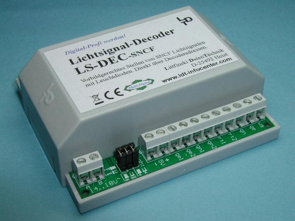 Littfinski 510213 - LS-DEC-FS-G - 4-fach Lichtsignaldecoder, Fertigmodul im Gehäuse