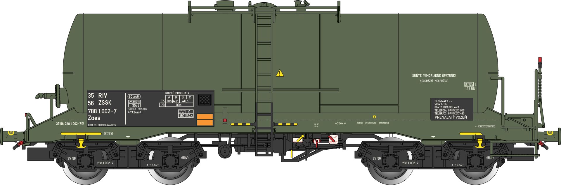 Albert Modell 788024 - Kesselwagen Zaes, ZSSK, Ep.V