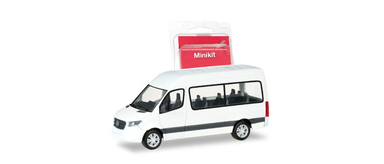 Herpa 013468 - MiniKit: Mercedes-Benz Sprinter Bus Hochdach, weiß