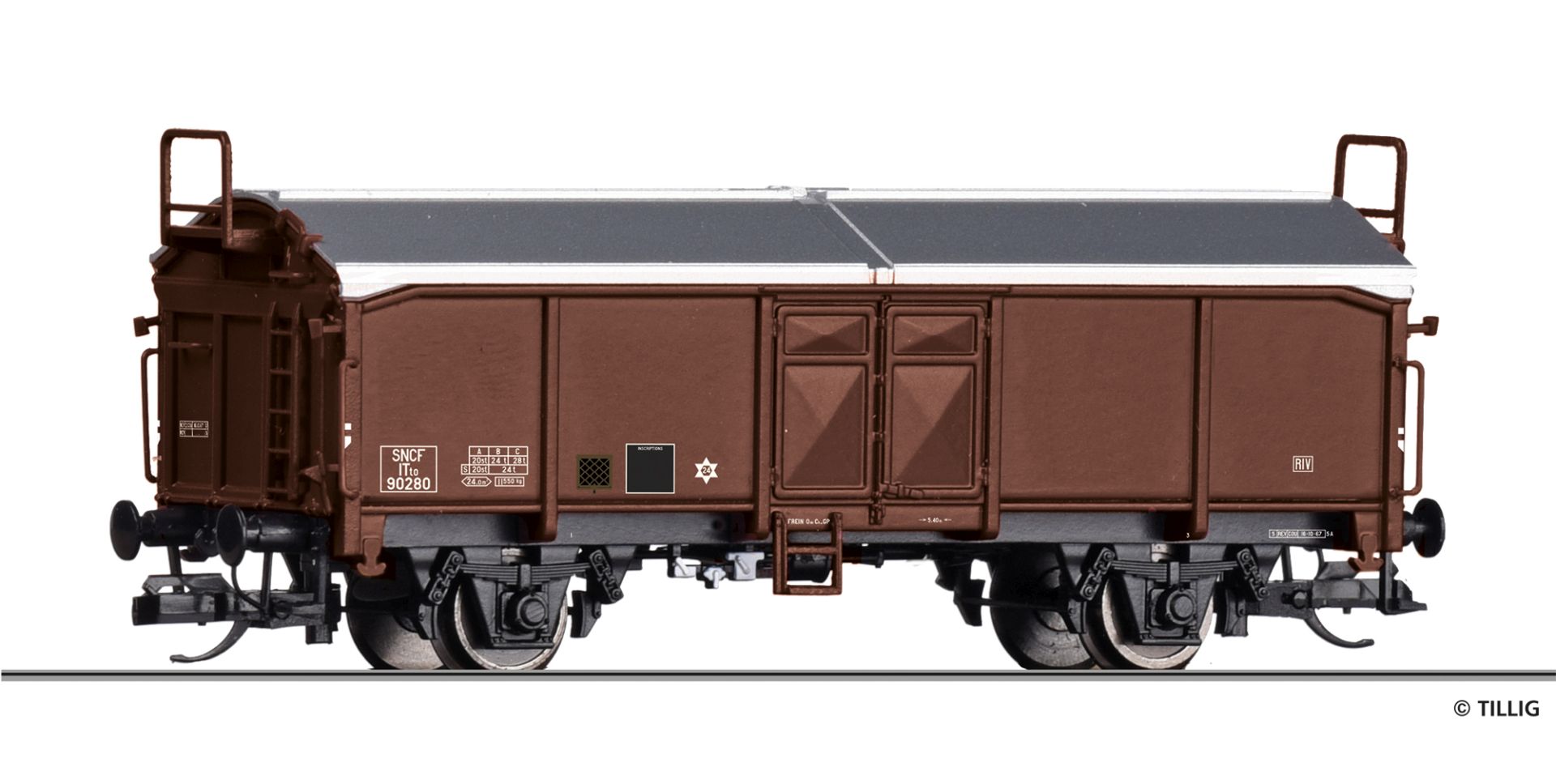 Tillig 17674 - Schiebedachwagen Itto, SNCF, Ep.III