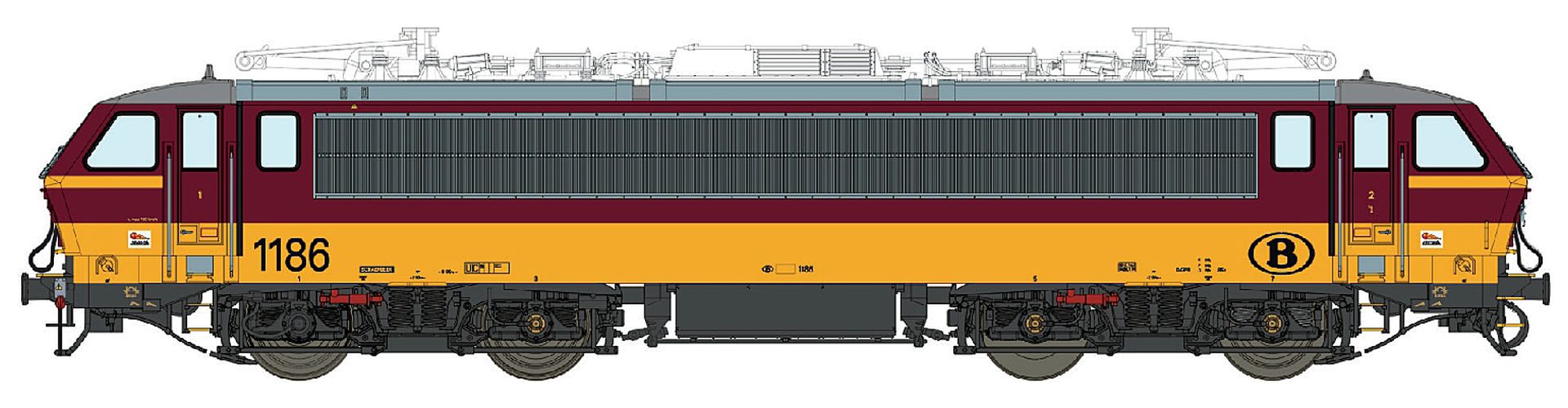 L.S. Models 12594 - E-Lok HLE 1186, SNCB, Ep.VI, AC-Digital