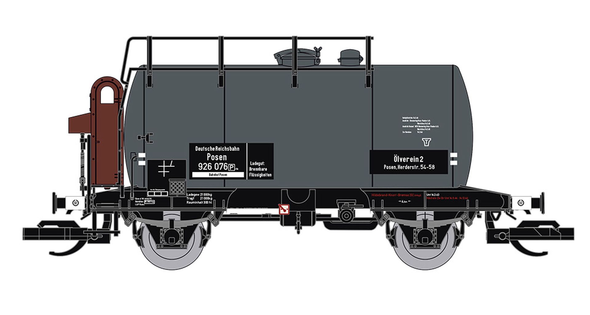 Saxonia 120113-2 - Kesselwagen 'Deutz' mit Bremserhaus, DRG, Ep.II 'Ölverein 2'