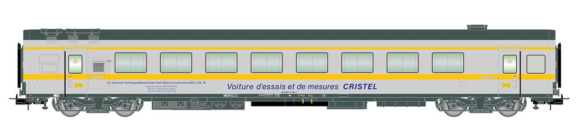 Jouef HJ4195 - Versuchs- und Messwagen 'CRISTEL', SNCF, Ep.VI