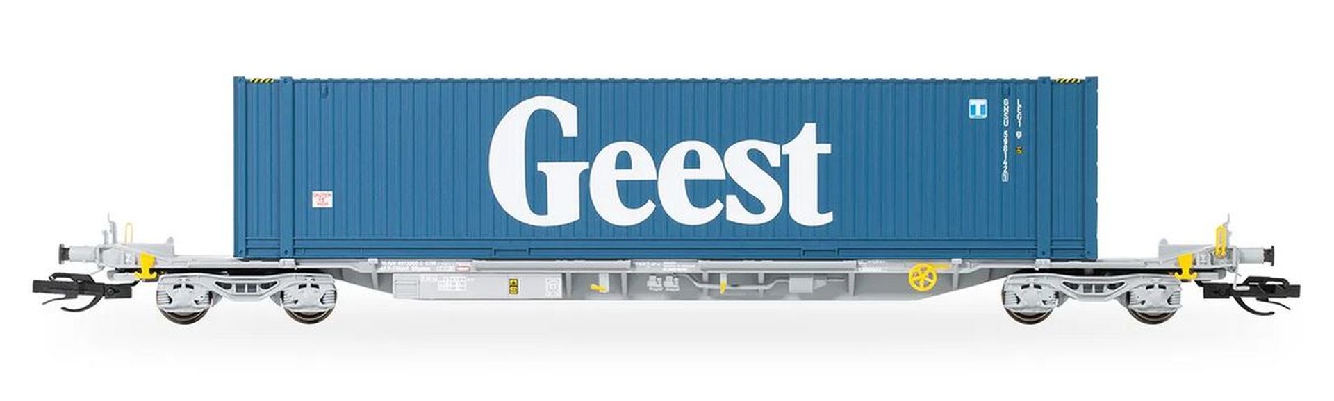 Hornby TT6033 - Containertragwagen Sffgmss IFA Wagon GEEST 45ft Container, TOUAX, Ep.VI