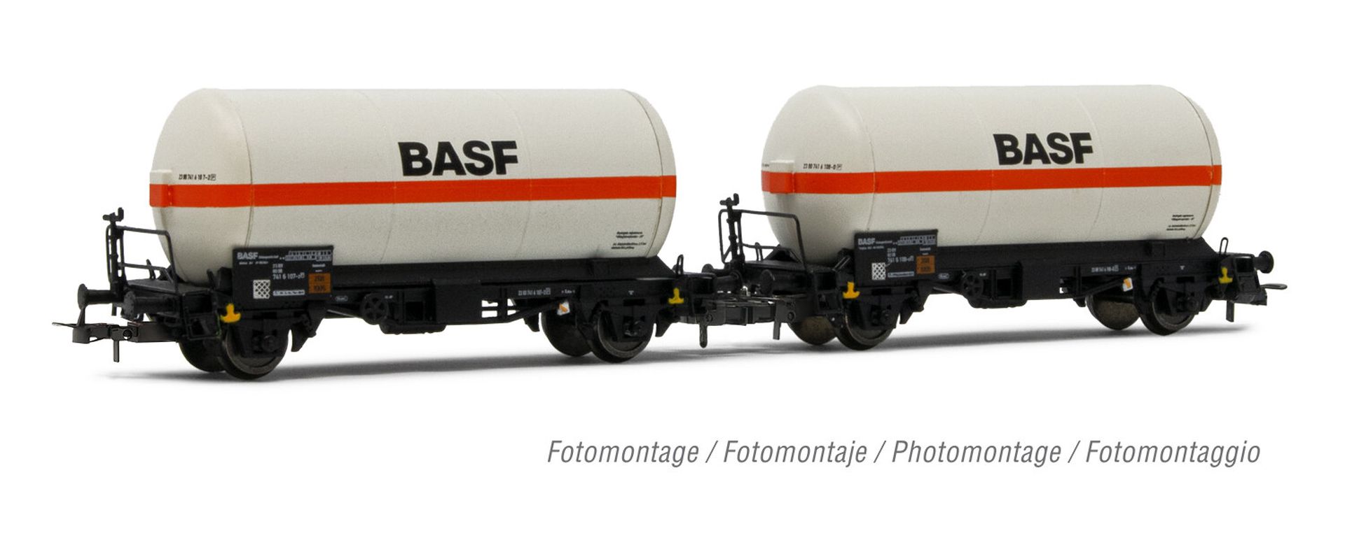 Rivarossi HR6618 - 2er Set Kesselwagen Zgs, DB, Ep.IV-V 'BASF'