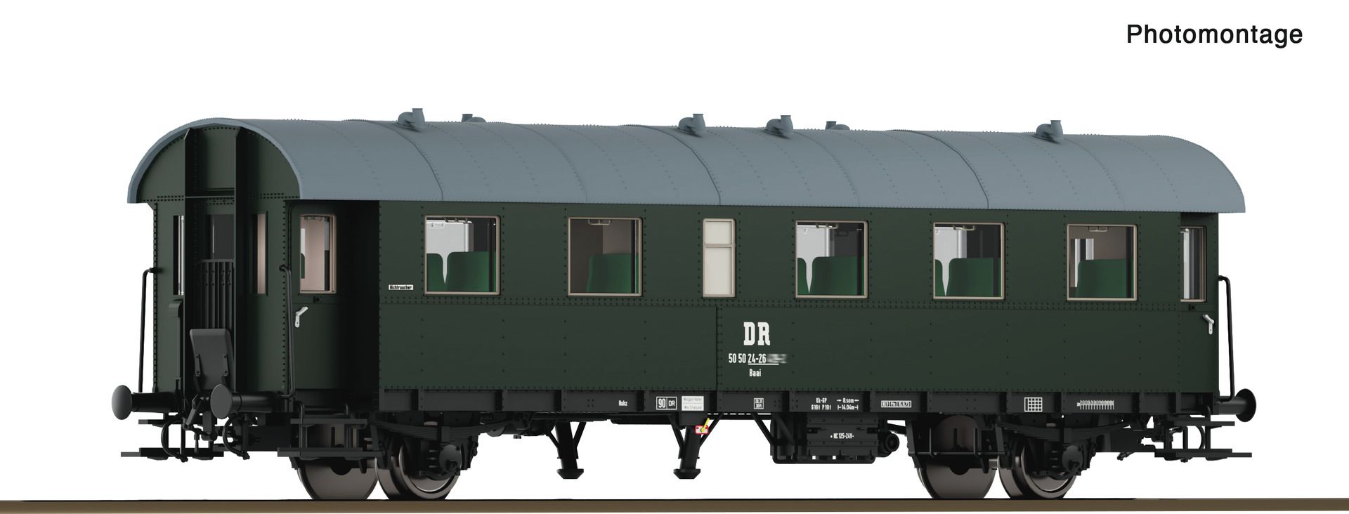 Roco 6280048 - Personenwagen 'Donnerbüchse' Baai, 2. Klasse, DR, Ep.IV