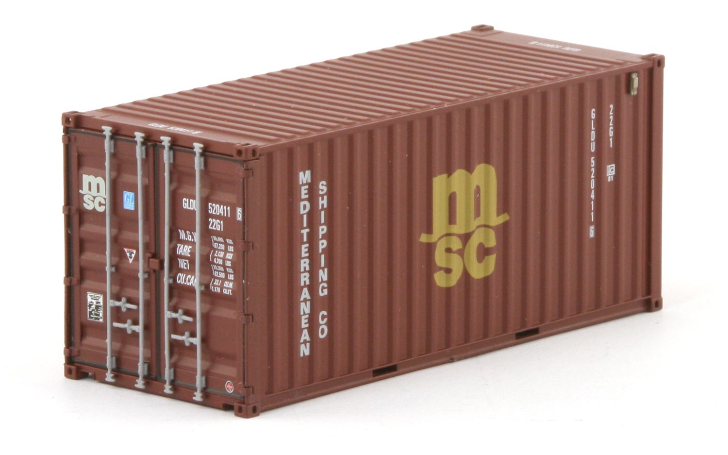 PT-Trains 820014 - Container 20' 'MSC', GLDU5204116