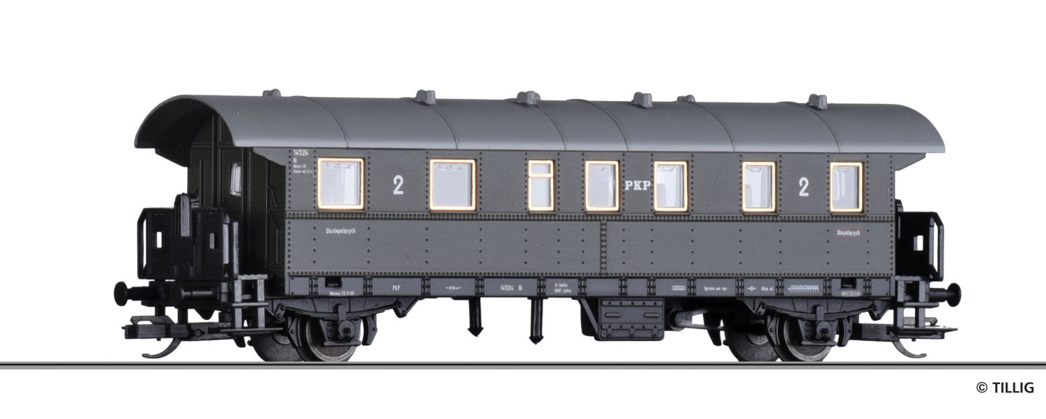 Tillig 13023 - Personenwagen Bi, 2. Klasse, PKP, Ep.III