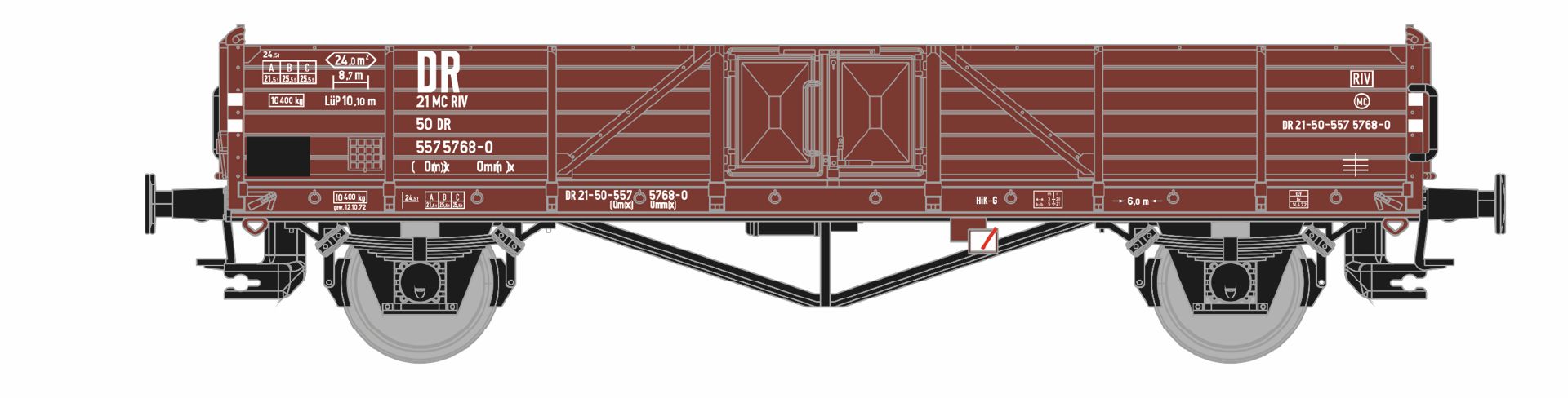 Hädl 25110-5 - Offener Güterwagen Om(x), DR, Ep.IV