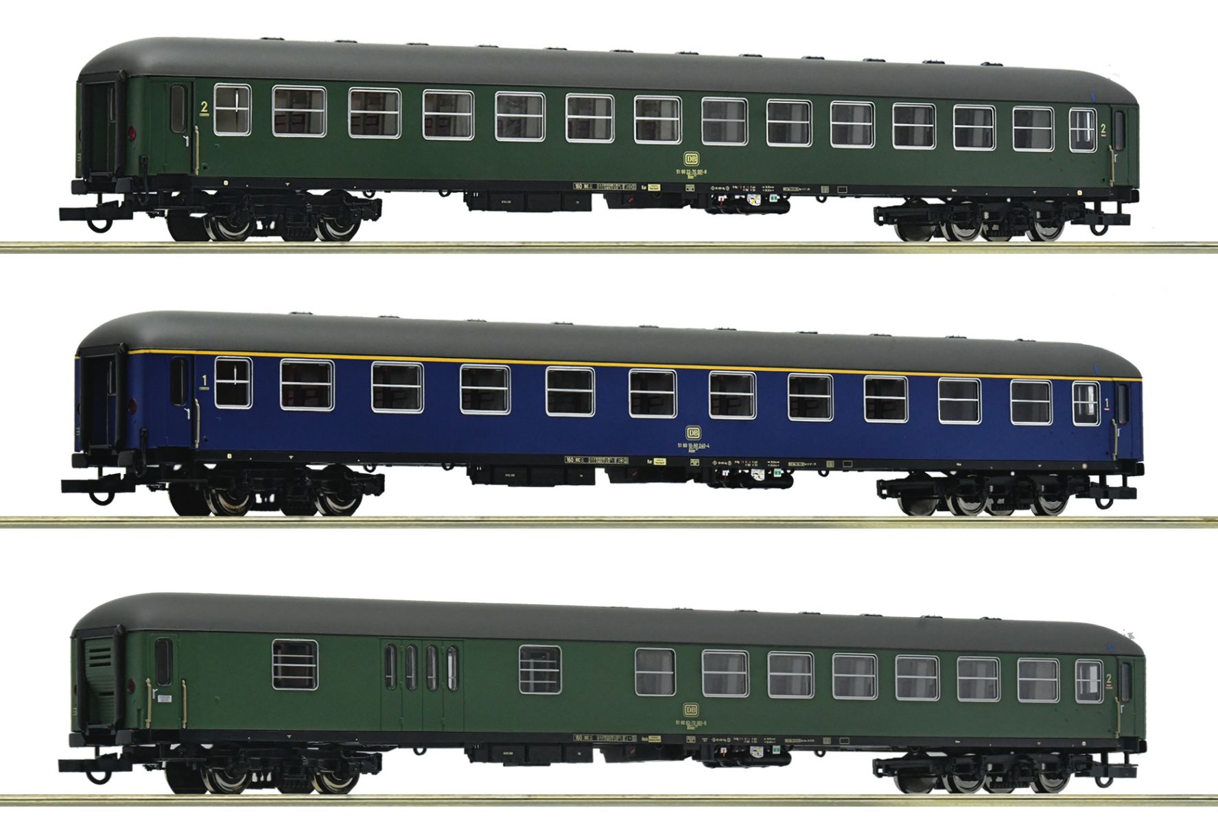 Roco 6200051 - 3er Set Personenwagen D 377 'Hispania-Express', DB, Ep.IV, Set 1 Roco 6200051 - 3er Set Personenwagen D 377 'Hispania-Express', DB, Ep.IV, Set 1