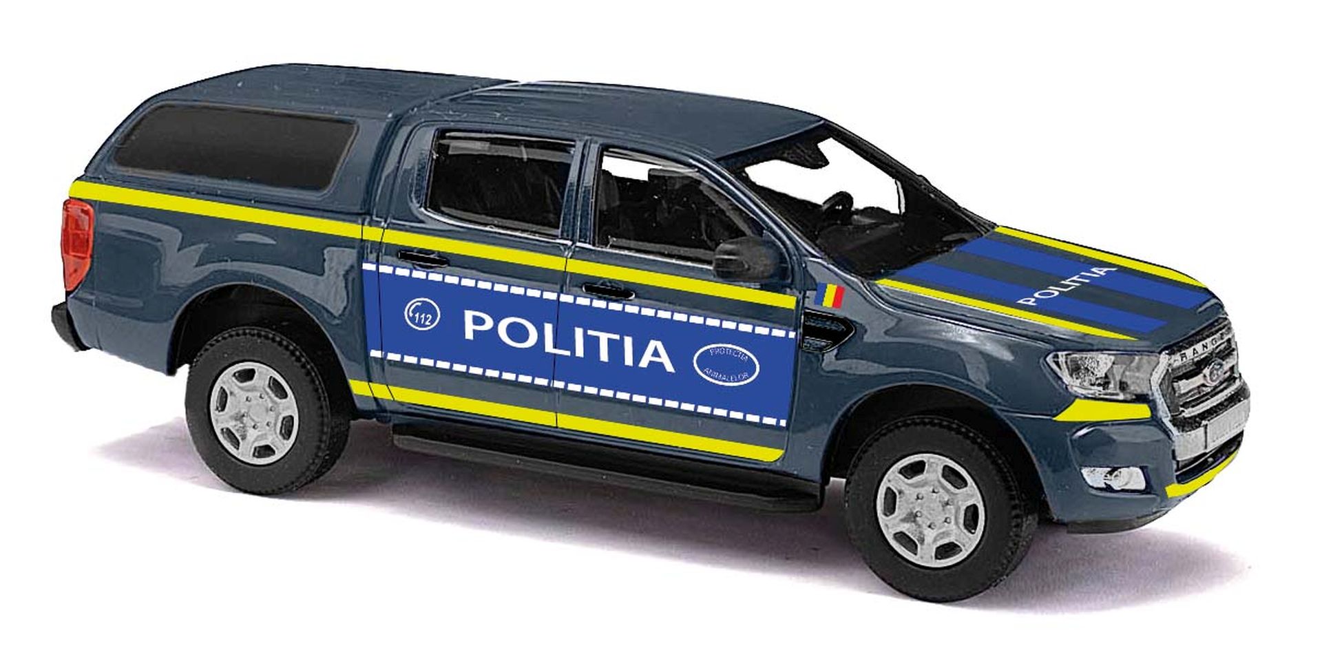 Busch 52836 - Ford Ranger mit Hardtop Politia Rumänien, Bj. 2016