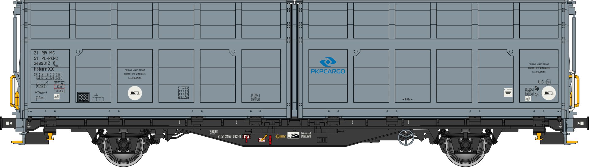 Albert Modell 246005 - Schiebewandwagen Hbbins, PL-PKP-Cargo, Ep.VI