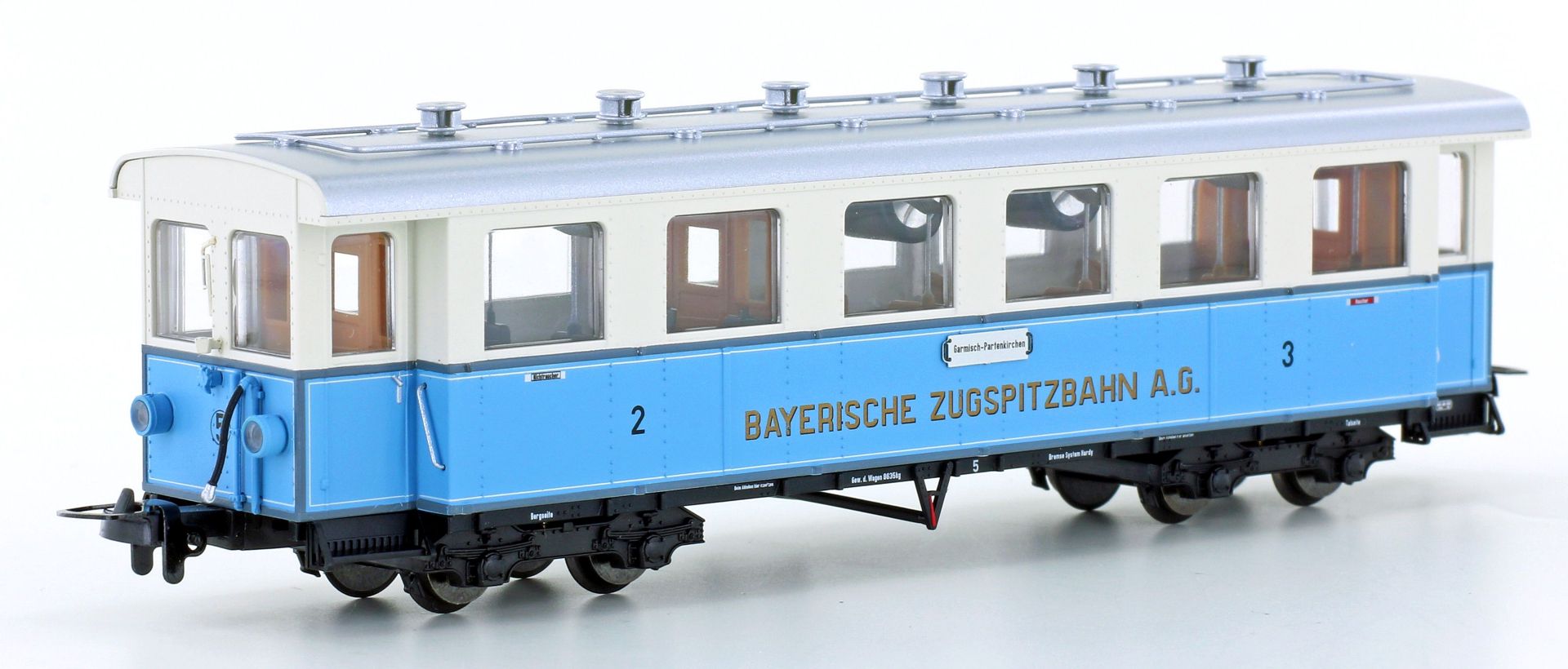 Hobbytrain H43103 - 2er Set Zugspitzbahn Ergänzungswagen, Ep.II-III, H0e