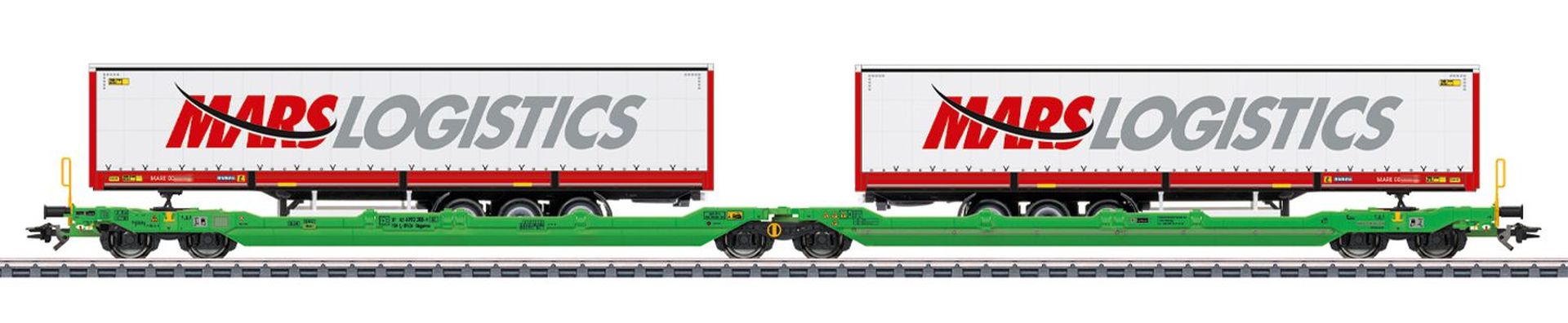 Märklin 47473 - Doppel-Taschenwagen Sdggmrss mit Sattelaufliegern, CFL-Cargo, Ep.VI