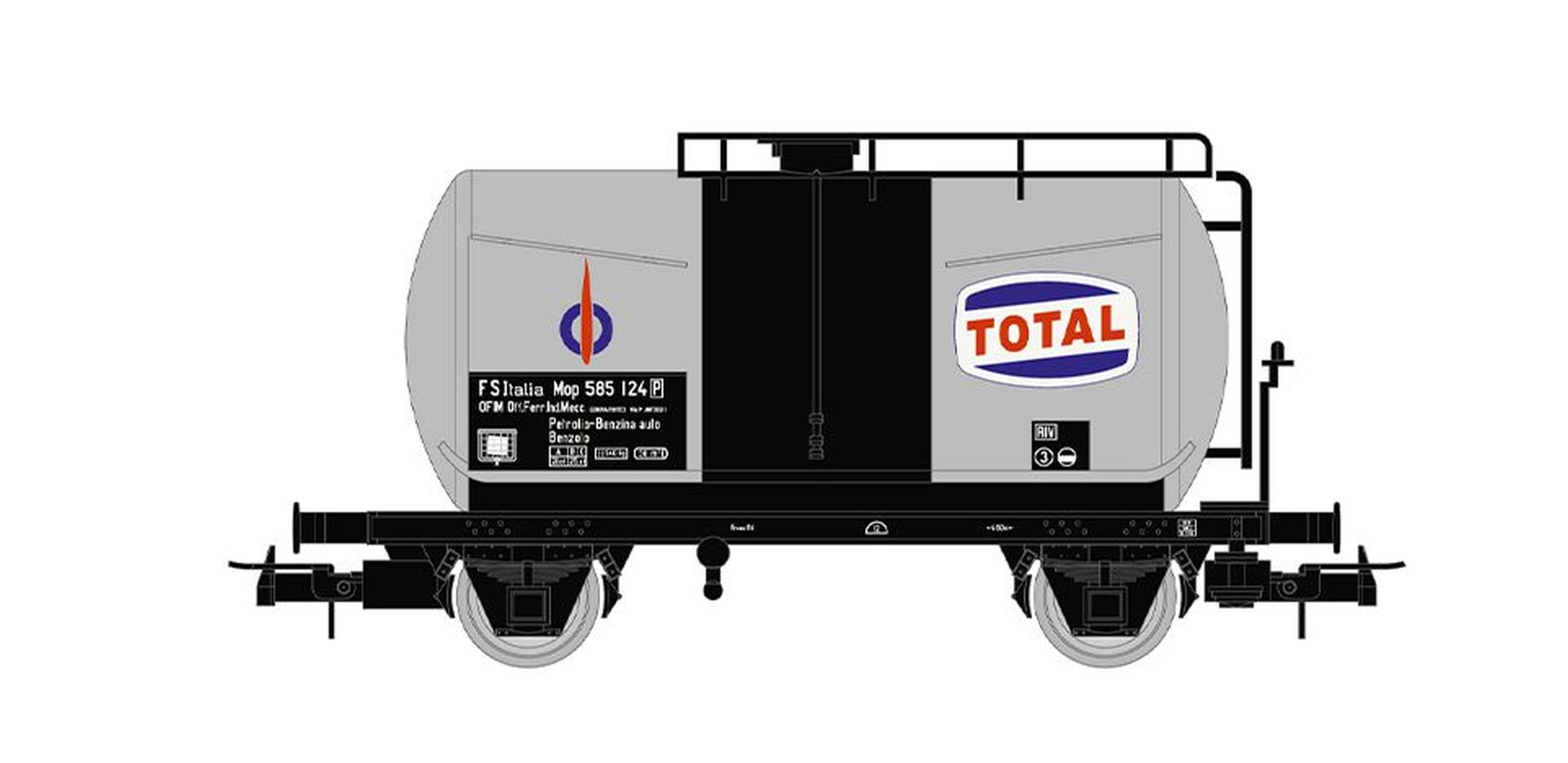 Rivarossi HR6565 - 2er Set Kesselwagen, FS, Ep.III 'Total'