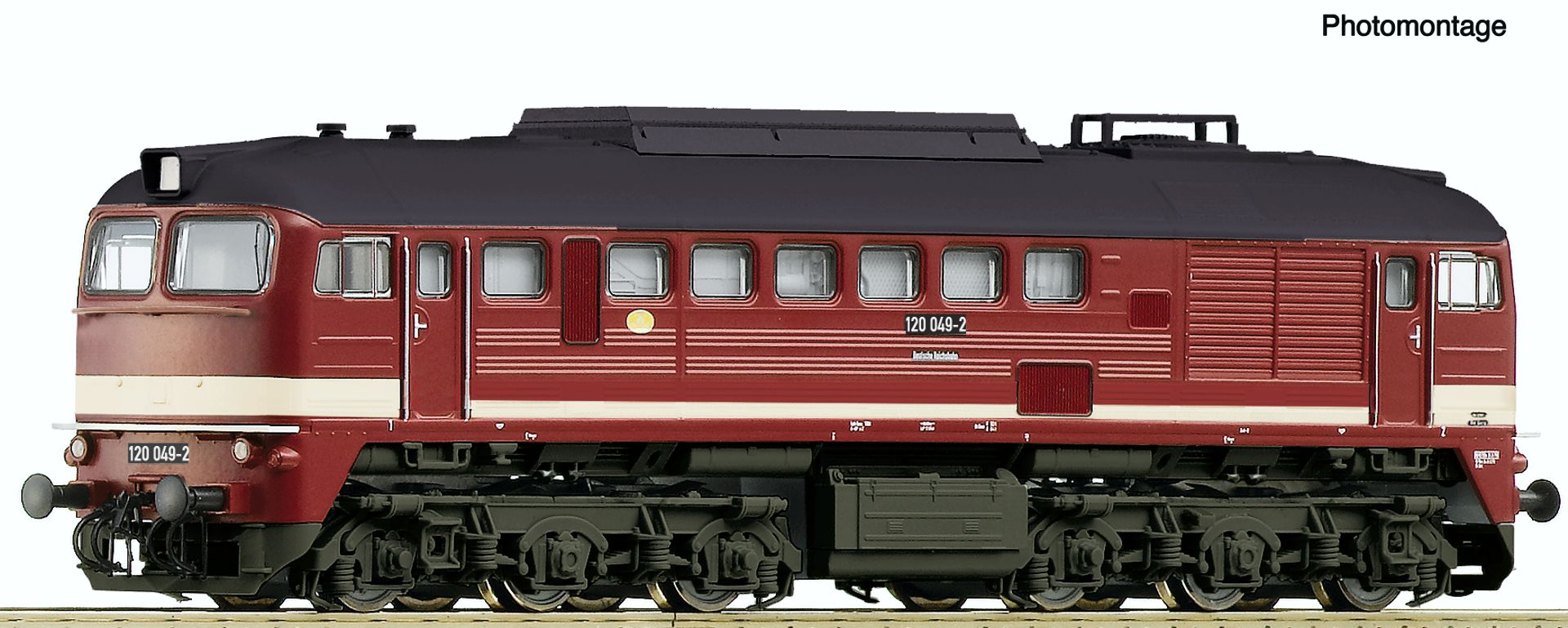 Roco 7590010 - Diesellok 120 049-2, DR, Ep.IV, mit verwitterten Farben, DC-Sound
