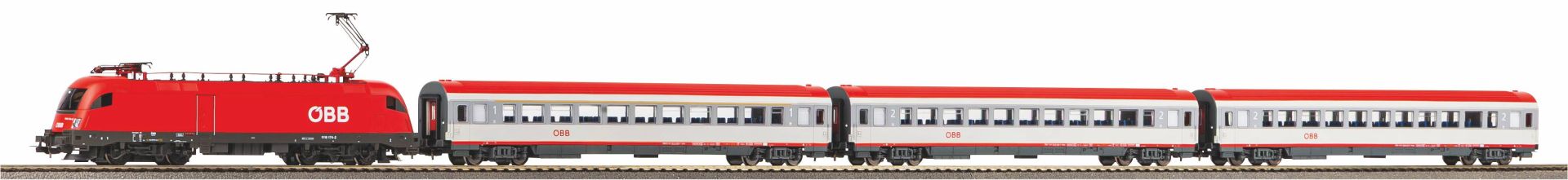 Piko 97947 - Analoges Startset mit Taurus und Personenzug, ÖBB, Ep.V, A-Gleis mit Bettung