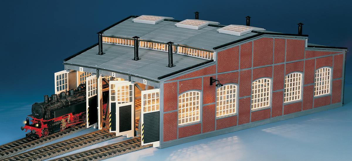 Fleischmann 6476 - Ringlokschuppen, 3-ständig Fleischmann 6476 - Ringlokschuppen, 3-ständig