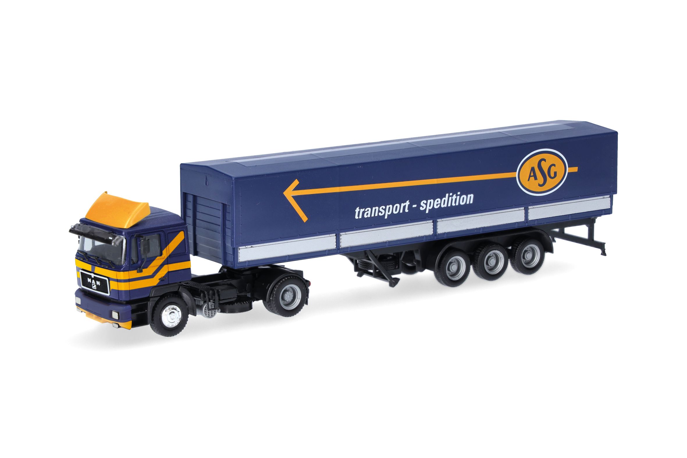 Herpa 319638 - MAN F90 Planen-Sattelzug "ASG" (Schweden)