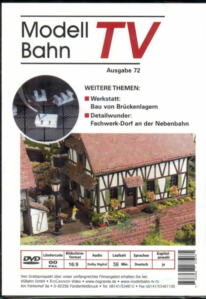 VGB 7572 - DVD - Modellbahn TV - Ausgabe 72