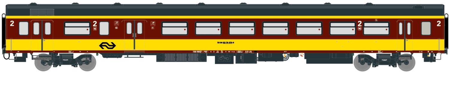 Exact-Train EX11081 - Gepäckwagen ICR, NS, Ep.IV