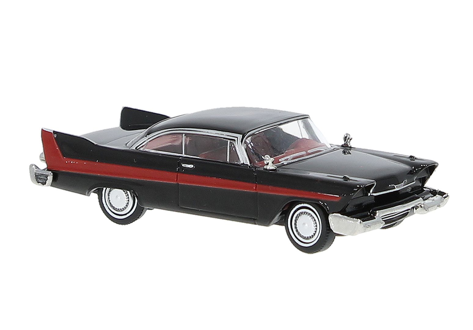 Brekina 19682 - Plymouth Fury, schwarz/rot