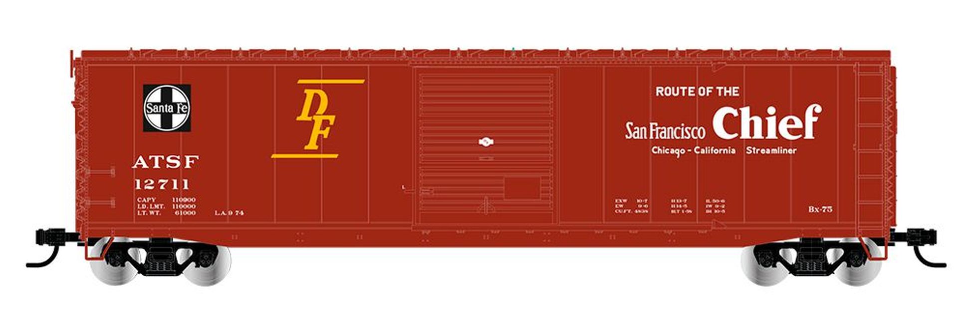 Rivarossi HR6661A - Gedeckter Güterwagen 12711, ATSF, Ep.III-VI, 'San Francisco Chief'