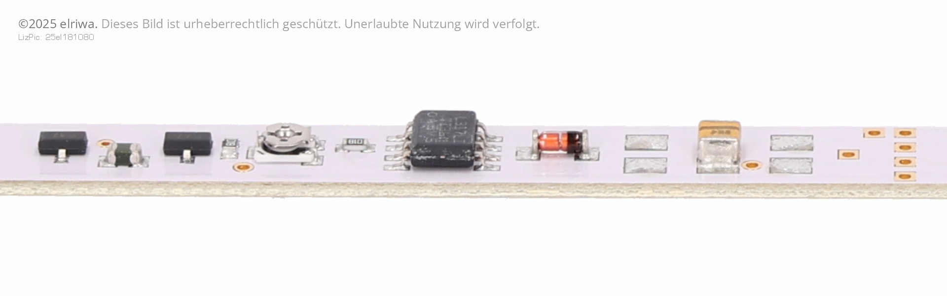 MS 12154 - Lichtleiste warmweiss, 290 mm mit Kondensator, 12 LED, El. gegenüberliegende Seite