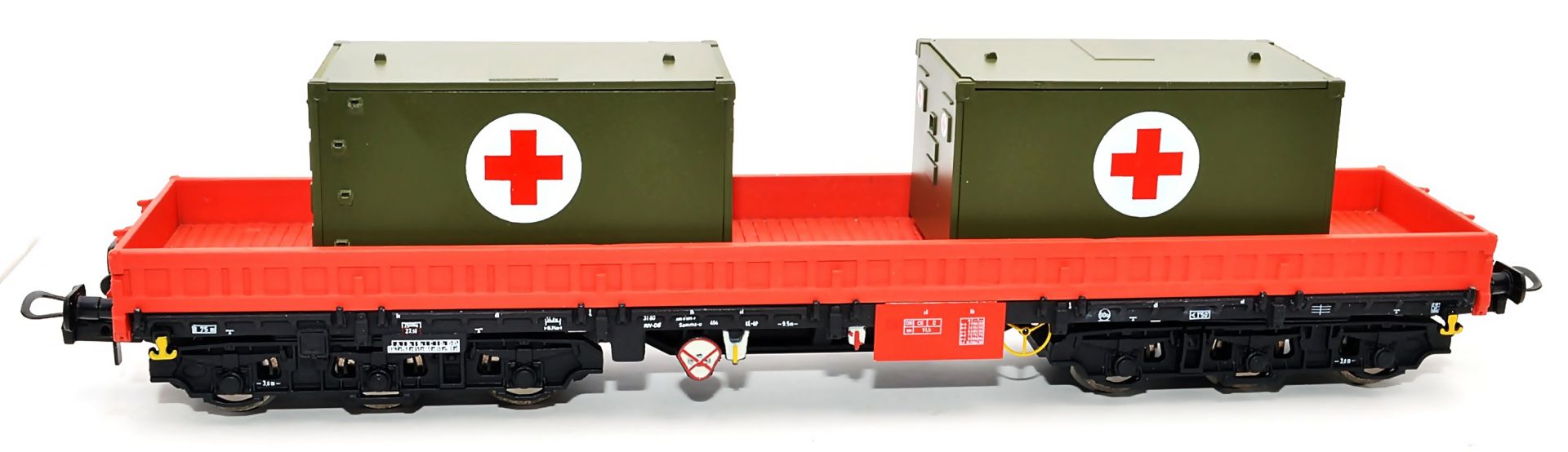 NPE NW 22916 - Schwerlastwagen Samms-u 454 DRK Kabine, DB-Cargo, DBAG, Ep.V-VI