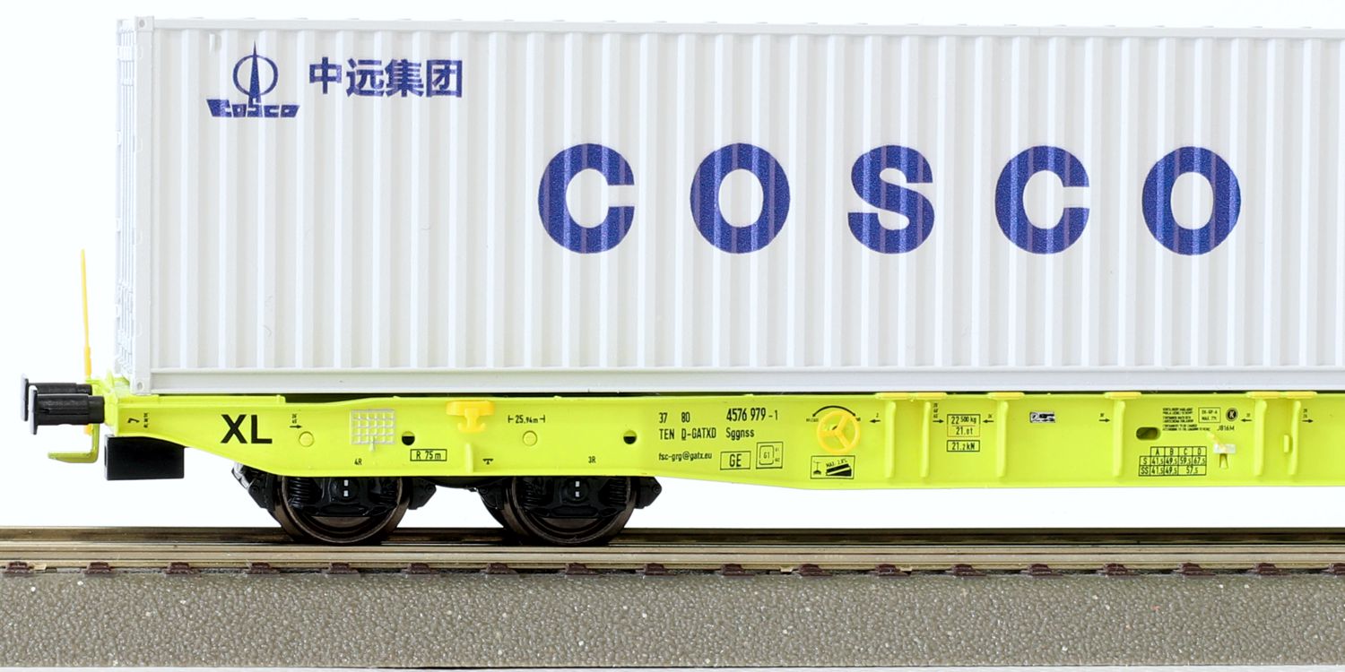 igra 96010059 - Containertragwagen Sggnss, GATX, Ep.VI 'Cosco'