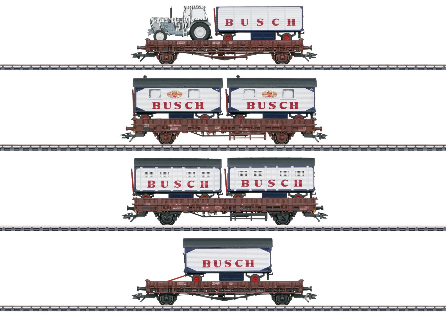 Märklin 45040 - 4er Set Güterwagen, DR, Ep.IV 'Zirkus Busch'