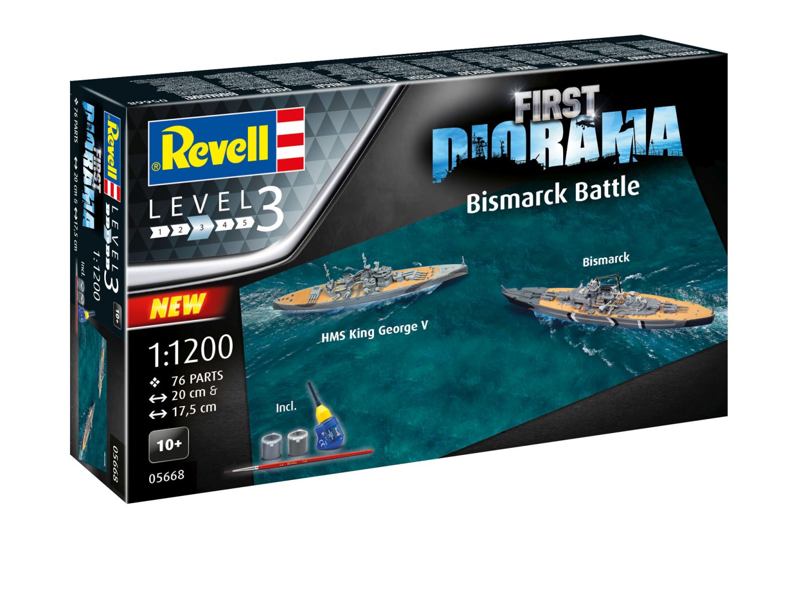 Revell 05668 - First Diorama Set - Bismarck Battle Revell 05668 - First Diorama Set - Bismarck Battle