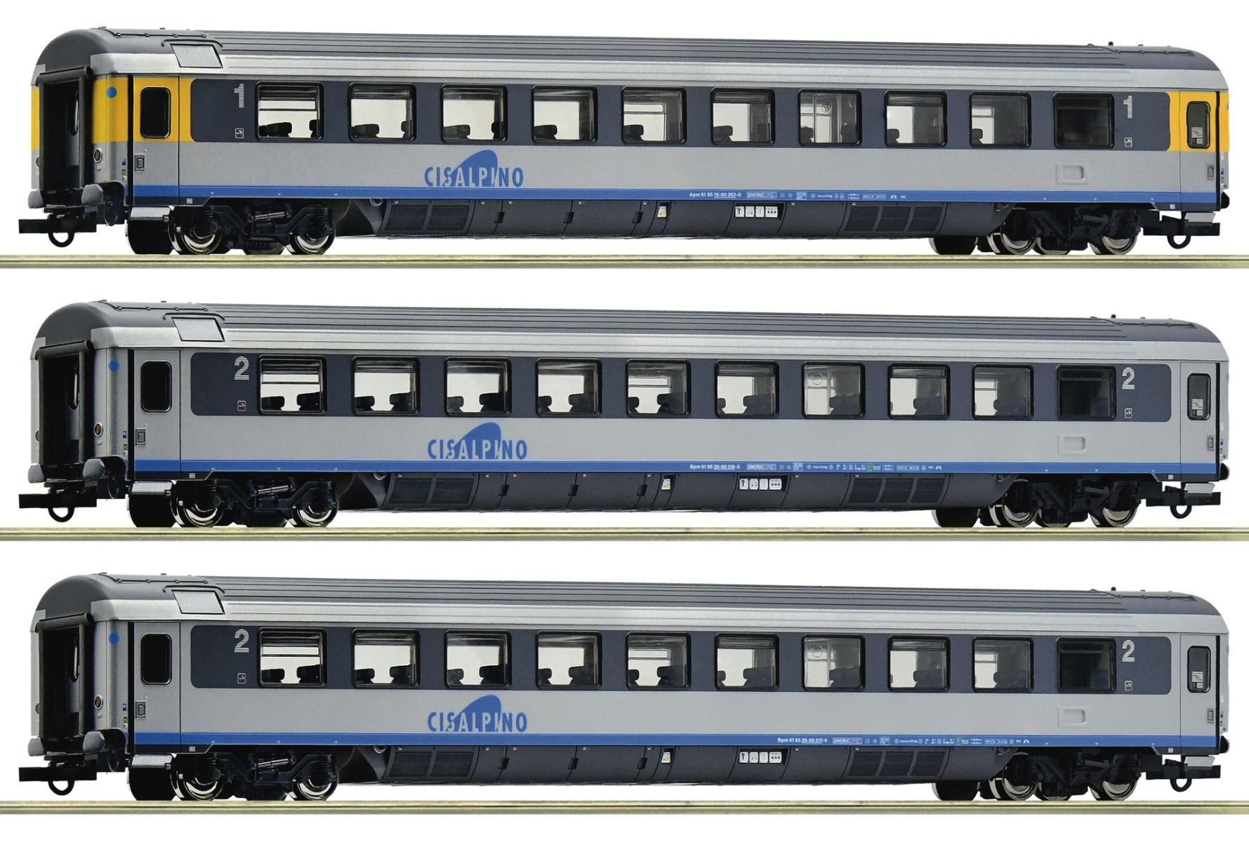 Roco 6200032 - 3er Set Personenwagen, Cisalpino, CIS, Ep.V