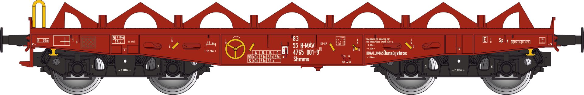 Albert Modell 476012 - Schwerlastwagen Shmms, MAV, Ep.VI