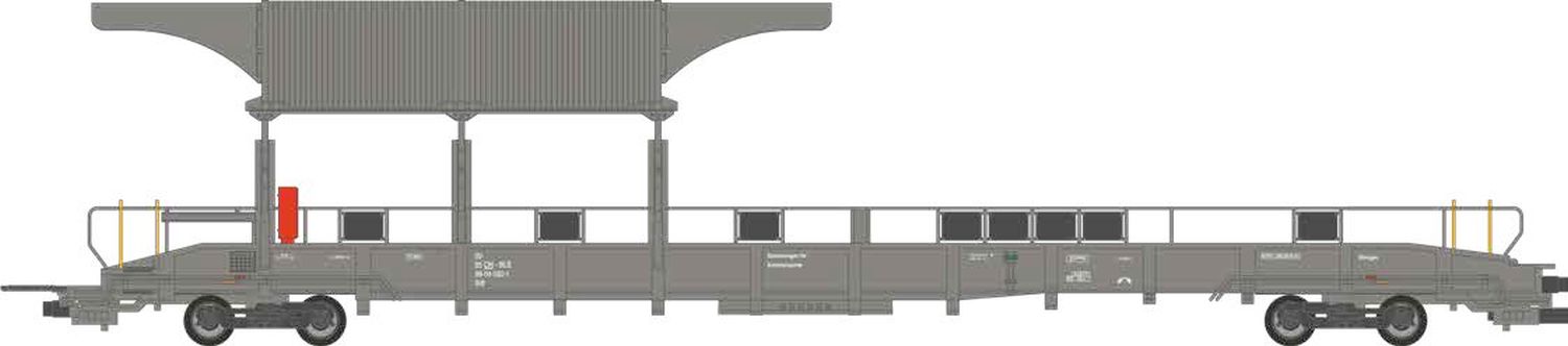 nme 536605 - Rampenwagen Zug #43 teilüberdacht, BLS-Autotransport, Ep.VI