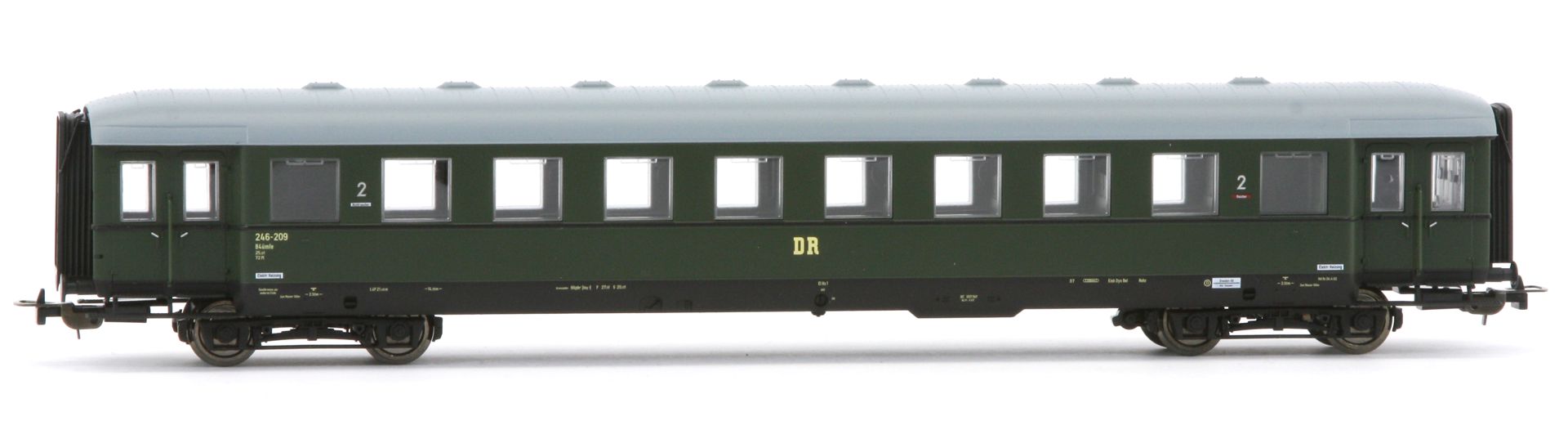 Piko 53273-3 - Personenwagen 2. Klasse B4ümle, DR, Ep.III