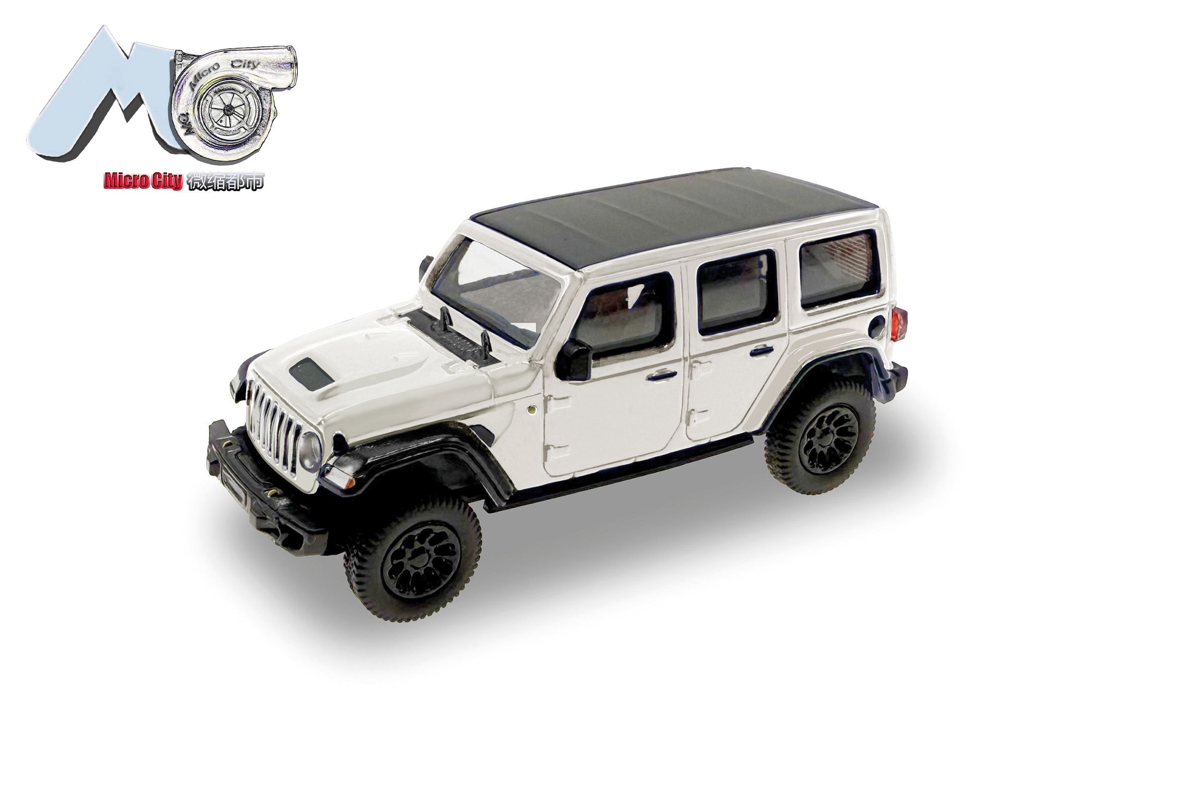 Herpa 87MC000012 - MicroCity: Jeep Wrangler, weiß (ab 2017)